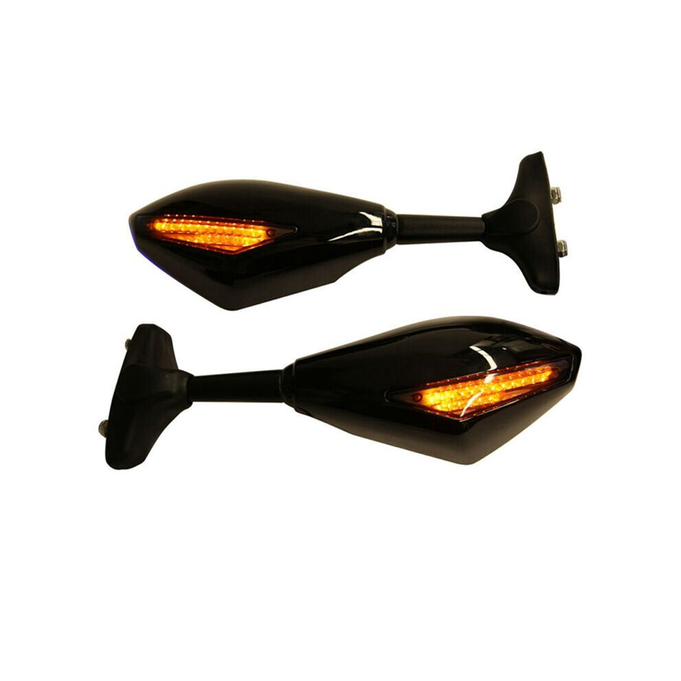 1Pair Motorcycle Led Rearview Mirror With For Yzf R1 R6 Fz1 Fz6 600R R3 Led Reversing Mirror Light 4711824114458