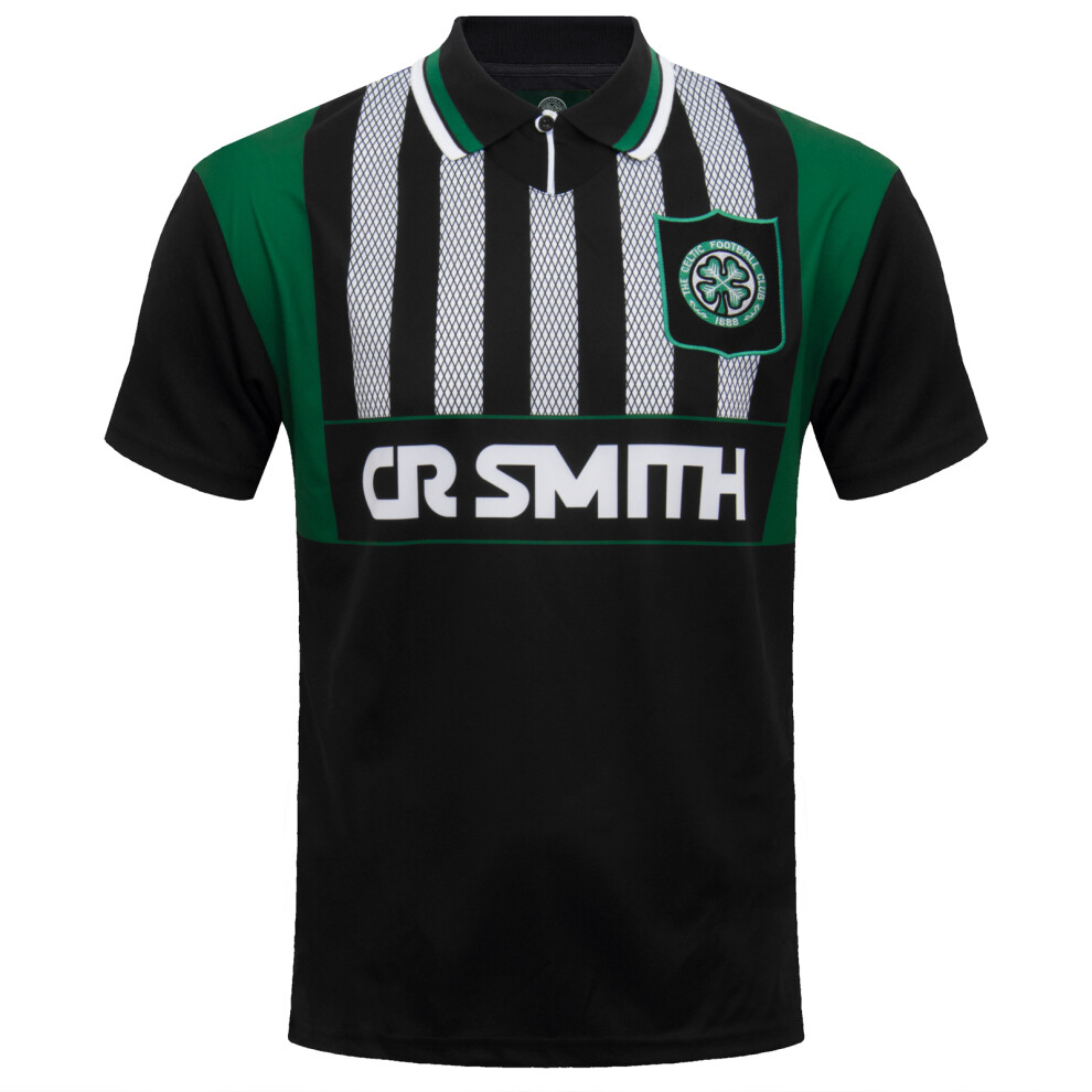 Celtic Fc Official Football Gift Mens 1994/96 Away Retro Shirt Black Large