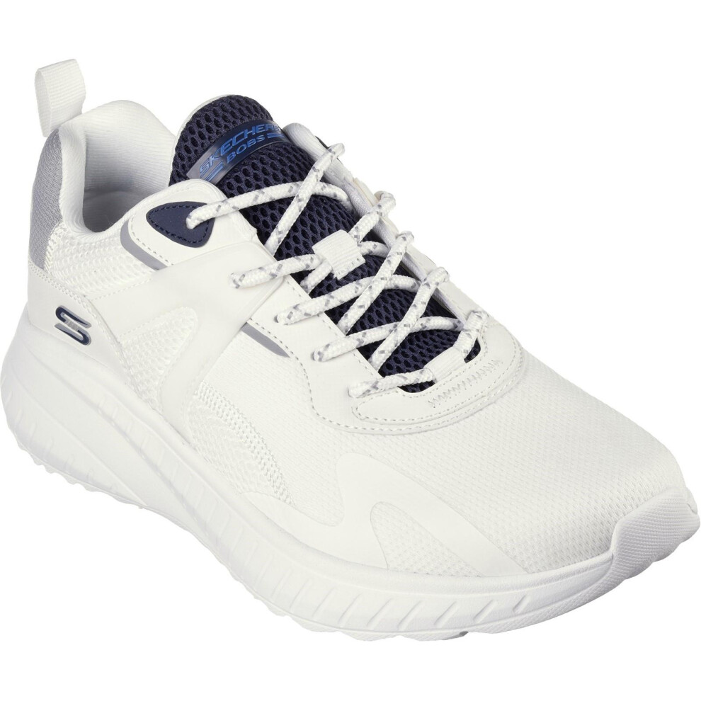 Skechers (11 Uk, White/Multicoloured) Mens Bobs Squad Chaos Elevated Drift Trainers