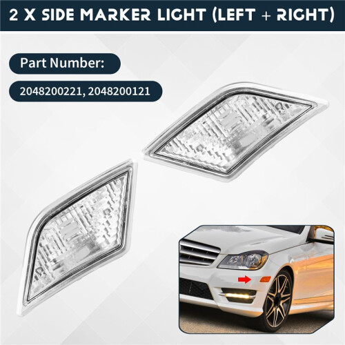 Front Bumper Side  Light Kit 2048200221 2048200121 for   C300 C250 2008-2011 1
