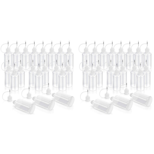 40 Pcs Precision Tip Applicator Bottle, Empty Applicator Glue Bottle 30Ml /1 Ounce