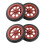 4 Pcs Replaceable Shopping Basket Cart 4.4 Inch Wheels Red Black 1