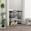Portão extensível para cães com 2 travas e fechamento automático, feito de metal e plástico. 3