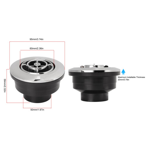 Round RV Vent Air Outlet 20mm 2