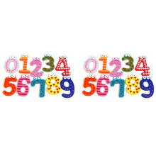 20X Funky Fun Colorful Magnetic Numbers Wooden Fridge Magnets Kids Educational Toys