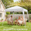 Outsunny Carpa Plegable Blanco 240 x 240 x 250 cm 2