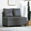 Homcom Sofá Cama Individual Gris 98 x 71 x 82 cm 2
