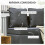 Homcom Sofá Cama Individual Gris 98 x 71 x 82 cm 5