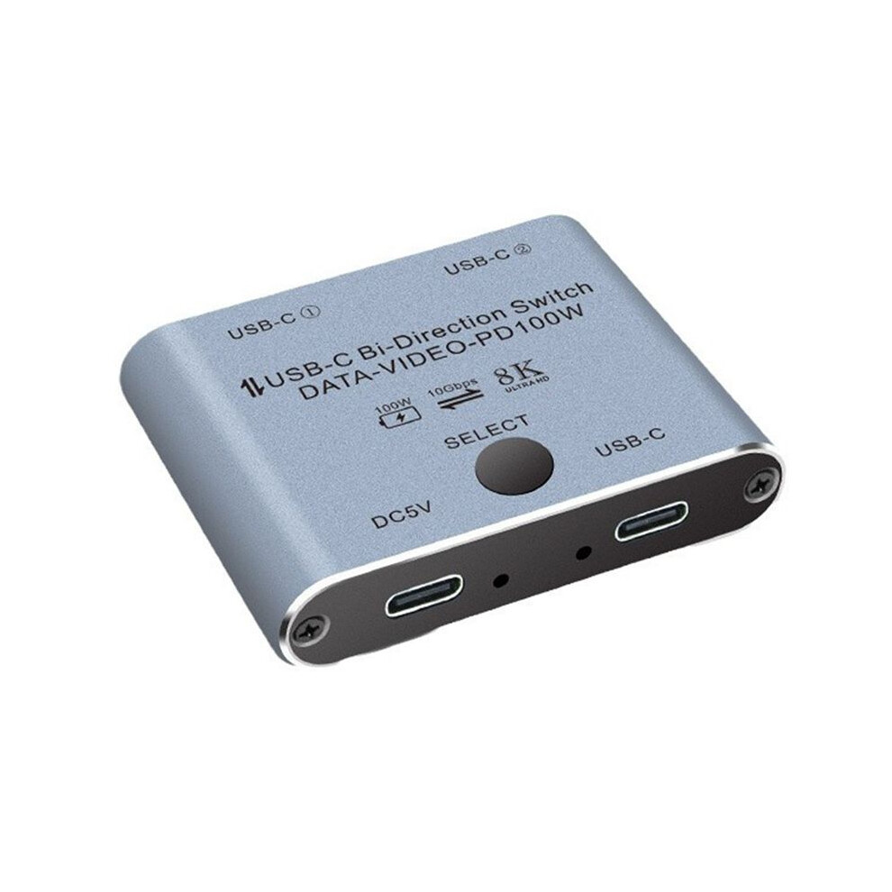 Bi Directional Usb C Kvm Splitter For 8K@60Hz/4K@144Hz Video Transfer+100W Charging+10Gbps Data 6031144130951
