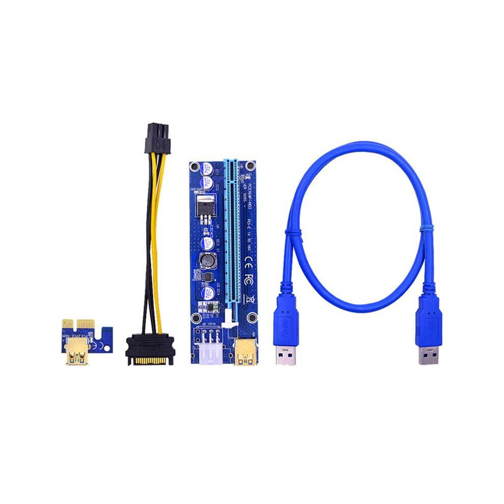 Photos - Card Reader / USB Hub PCI-E Riser Card VER009S 1X to 16X Expansion Gold Plated for Enhanced Connectivity Ideal for BTC Bitcoin Mining