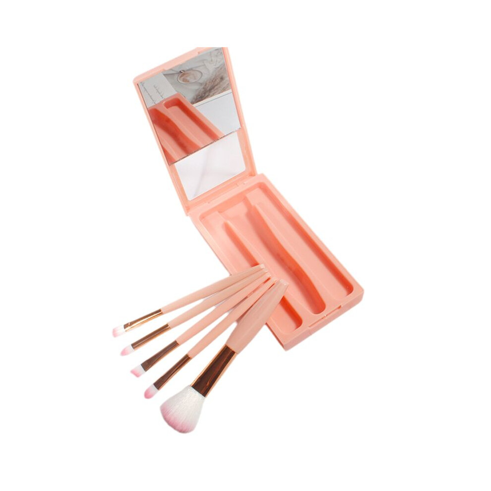 Tlily Makeup Brushes Set Easy-Taken Makeup Brush Set With Case And Mirror Small Cosmetic Brushes Perfect For Travel D