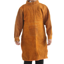Cowhide Welding Suit 105cm Long Heavy Duty Welding Apron Flame Retardant Wear Resistant Protective Clothing for Men
