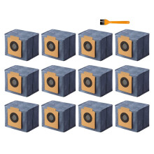 12er Pack Staubbeutel für X10 Pro Omni-Roboterstaubsauger und für X8 Pro mit Selbstentleerungsstation, mit 1 Orangefarbenen Bürste