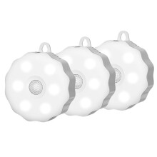 Lampes à Détecteur de Mouvement, Veilleuse Adhésive, Lampe Sans Fil pour Placards, Cuisine, Escaliers, Couloirs, Usage Intérieur