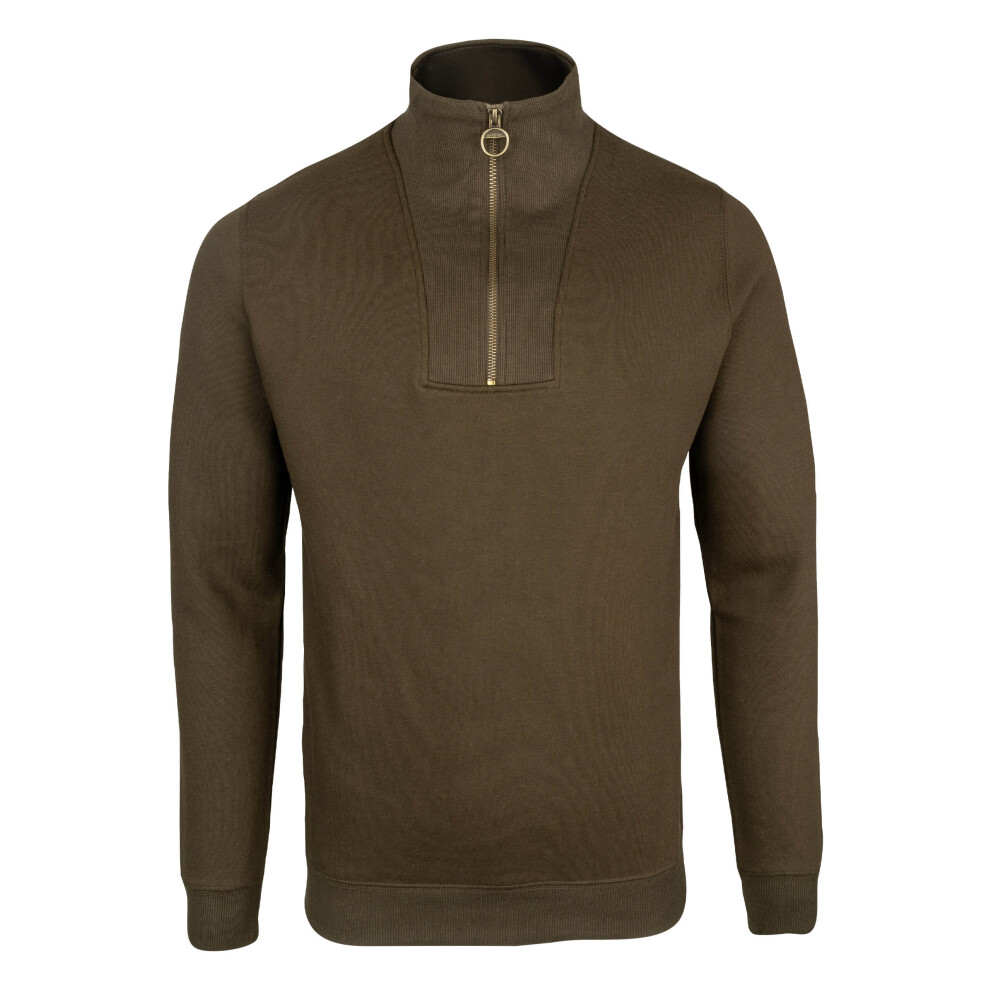 Jack Pyke Men’s Half Zip Sweatshirt Dark Olive XX-Large Green