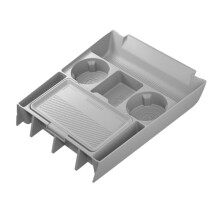 Für Xpeng G6 2026 Mittelkonsole Silikon-Aufbewahrungsbox Auto Mittelkonsole Untere Ablage Trennwand Organizer Hellgrau