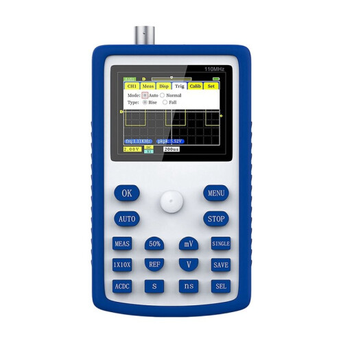 1C15 Handheld Oscilloscope Digital Sampling Rate 500MS/S Oscilloscope Analog Bandwidth 110MHz with Storage Function