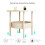 Table Side Coffee Table Double Layer Table with Storage Side Table Easy to Assemble for Small Spaces Bedroom White 3