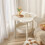 Table Side Coffee Table Double Layer Table with Storage Side Table Easy to Assemble for Small Spaces Bedroom White 5