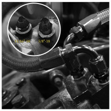 Power Steering Pump Hose Kit 25Inch 6AN for Chevy C10 LS Swap Connects Type 2 Power Steering Pump