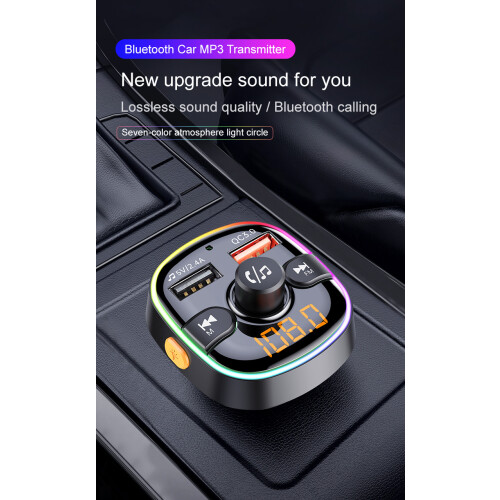 Πομπός Bluetooth FM RNCYN Οθόνη LED Διπλή θύρα USB Υποστήριξη 1