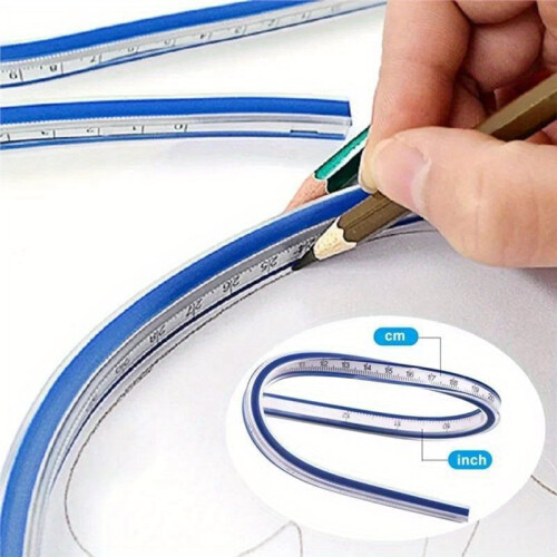 Flexible Curve Ruler,Graduated 23.6-Inch with Inking , for Drawing, Pattern Making, Engineering Measuring Tool 1