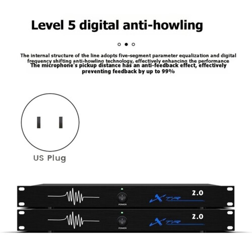 2.0 Digital Audio Processor with Digital Feedback Suppressor Six-Speed Frequency Shift to Suppress Feedback US