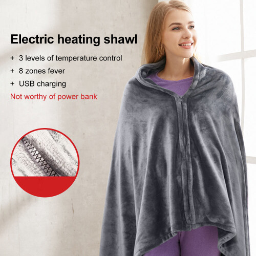 Θερμαινόμενη κουβέρτα USB RNCYN Coral fleece διπλής όψης 1
