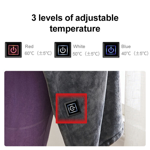 Θερμαινόμενη κουβέρτα USB RNCYN Coral fleece διπλής όψης 2