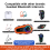 Bluetooth motorhelm - RNCYN - Bluetooth - 2-persoons intercom - AI stemassistent - Flexibele microfoon 5