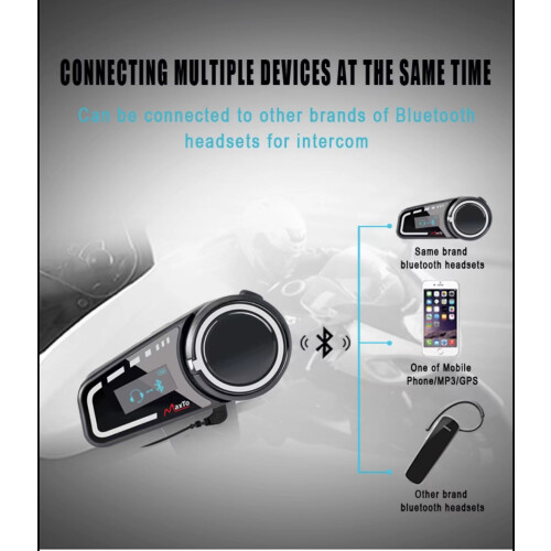 Ενδοεπικοινωνία μοτοσικλέτας Bluetooth RNCYN Ακουστικά 1