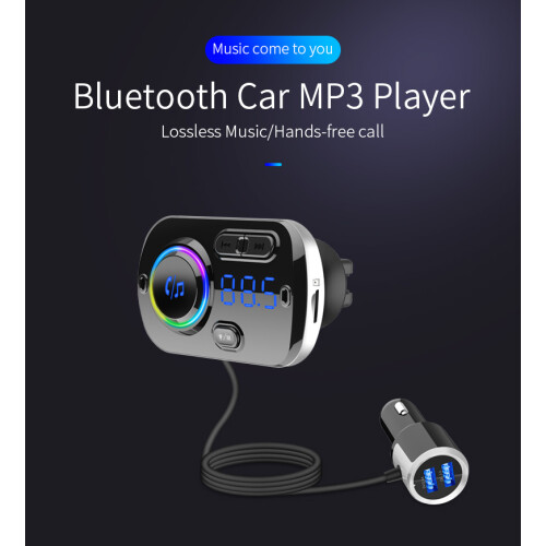 Bluetooth Car Kit RNCYN Bluetooth V5.0 Πομπός FM Οθόνη LED Διπλή σύνδεση 1