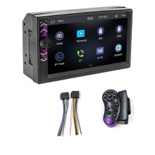 Pantalla de Navegación de 7 Pulgadas 2Din, Reproductor MP5 , Carplay Inalámbrico, para Android Auto, Radio de Coche, FM, AUX, Audio Estéreo