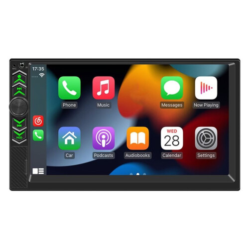 Tela de Navegação 2Din de 7 Polegadas, Reprodutor MP5 , CarPlay Sem Fio, para Android Auto, Rádio Estéreo FM AUX 2