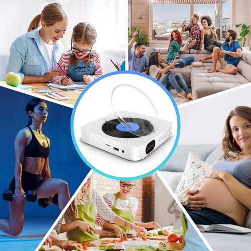 Φορητό Επιτοίχιο CD Player RNCYN Bluetooth 5.0 Ενσωματωμένο 2