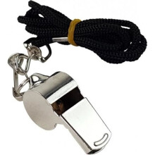 Silbato de árbitro metálico - Modelo 4 cm - Cromo - Acero - Unisex