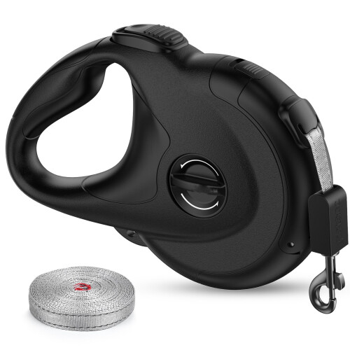 Automatic Retractable Leash - Phoesky - 4m - White - ABS - Quick Release - Reinforcement Loop - 20x4.5x5.7 cm 1