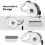 Automatic Retractable Leash - Phoesky - 4m - White - ABS - Quick Release - Reinforcement Loop - 20x4.5x5.7 cm 4