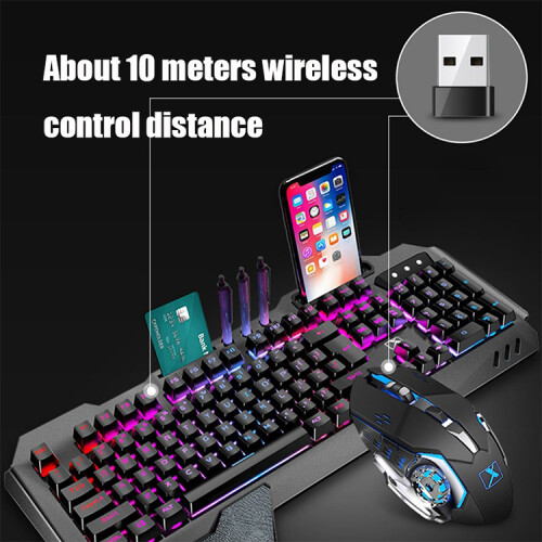 Ασύρματο Gaming Πληκτρολόγιο & Ποντίκι Combo RNCYN K680 2