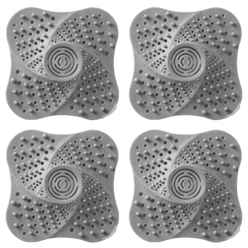 Pegador de Cabelo para Drenos, Protetor de Dreno de Banho de Silicone de 5,12 Polegadas para Drenos Planos, Banheiro, Cozinha