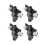 4X Headlight Water Spray Nozzle Washer Jet Connector Adapter Holder for 1