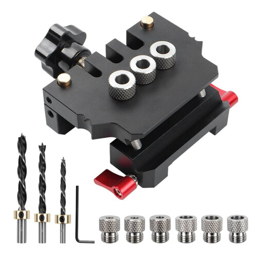 Self Centering Patchwork Doweling Jig, Width Woodworking Joints Tool Drill Guides Locator, Wood Dowel Punch Locator