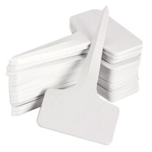 100 Pièces D'Étiquettes de Plantes en Plastique Blanc en Forme de T Marqueurs Étiquettes de Jardin Pépinière Pots de Plateau de Semis Décoration