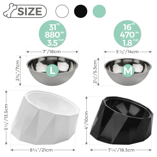 Raised Pet Bowl Phoesky Ανοξείδωτο Ατσάλι Βάση Μελαμίνης 2