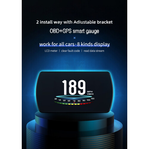 Velocímetro Universal OBD2 - RNCYN - Ecrã LCD de 5 polegadas - Bluetooth incorporado 1