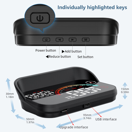 HeadUp Display Αυτοκινήτου RNCYN M22 OBD Προβολή παρμπρίζ 1