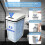 2X Automatic Touchless Bathroom Trash Can with Lid White Slim Narrow Plastic  Motion Sensor Covered Garbage Can 6