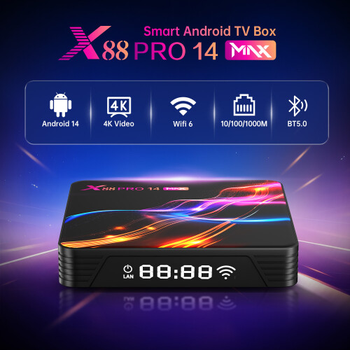 Android TV Box - RNCYN - Android 14 - 2GB RAM - 16GB Emmc - USB2.0 - USB3.0 - Comando de Voz BT 1