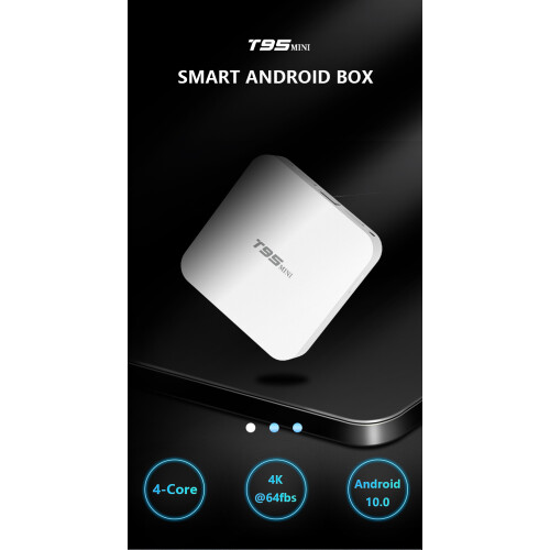 Android TV Box RNCYN Android 10.0 Λευκό RAM 2 GB ROM 16GB H313 Τετραπύρηνος WiFi 1