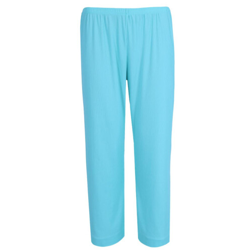 PJ Couture Women's Button Down Wavy Notch Collar Short Sleeve Capri Set 2